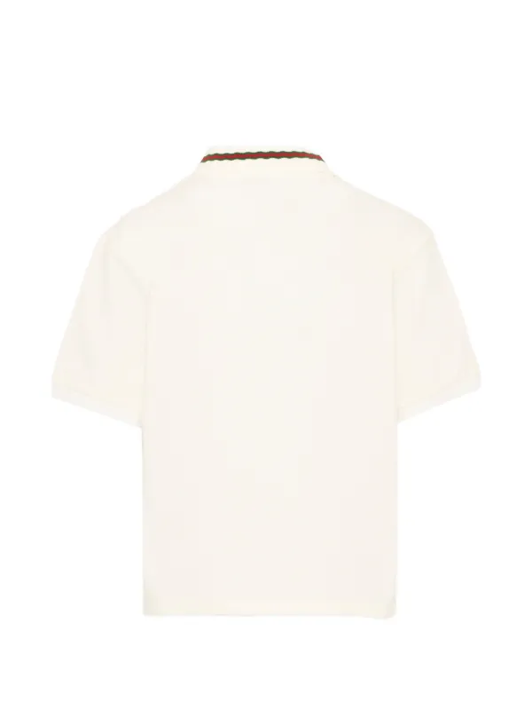 Gucci Kids ウェブストライプ ポロシャツ | ホワイト | FARFETCH JP