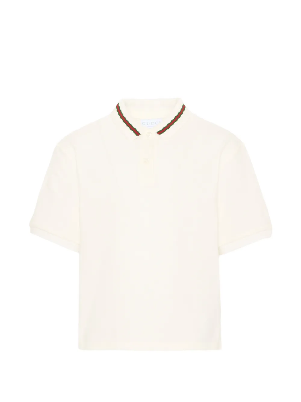 Gucci Kids Web-stripe polo shirt - Weiß