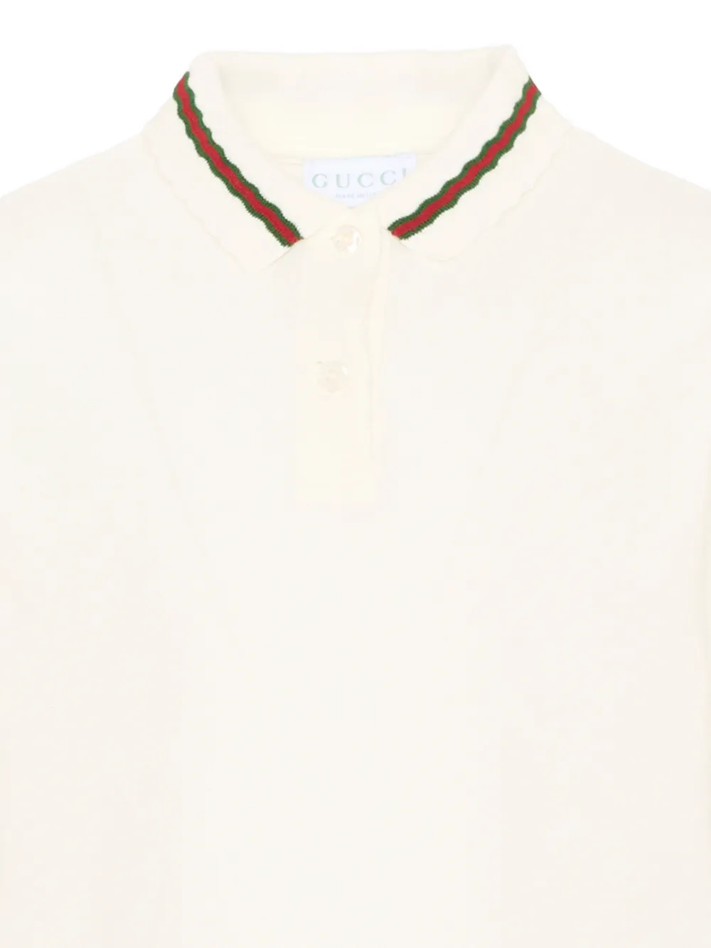 Gucci Kids Poloshirt met Web-streep Wit