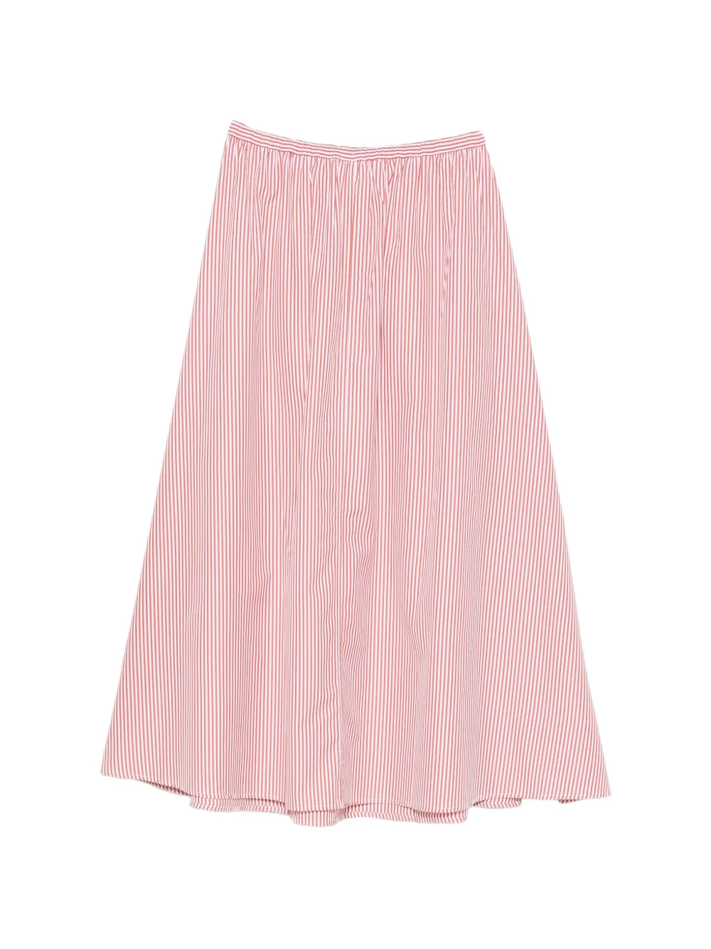 Closed Gestreepte midi-rok met trekkoordtaille Wit