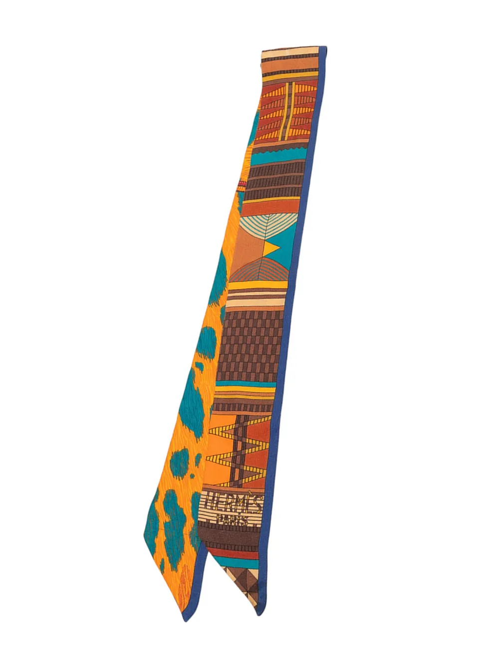 Hermès Pre-Owned 2010-2026 Pelages et Camouflage Silk Twilly Scarf scarves - Arancione