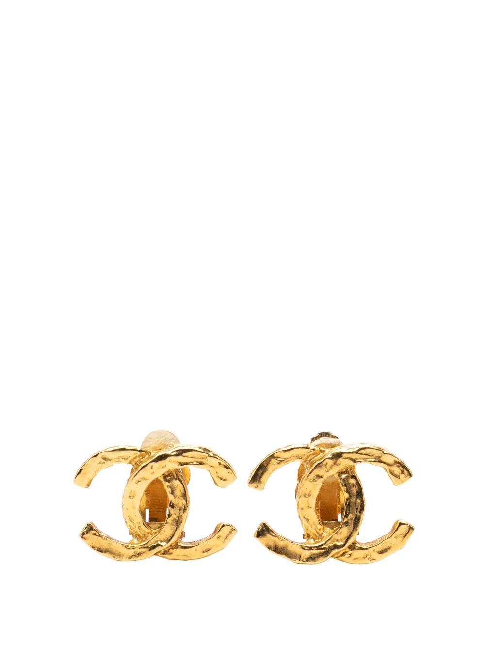 CHANEL Pre-Owned 1970-1980 CC Gold Plated Clip On Earrings costume earrings - Oro