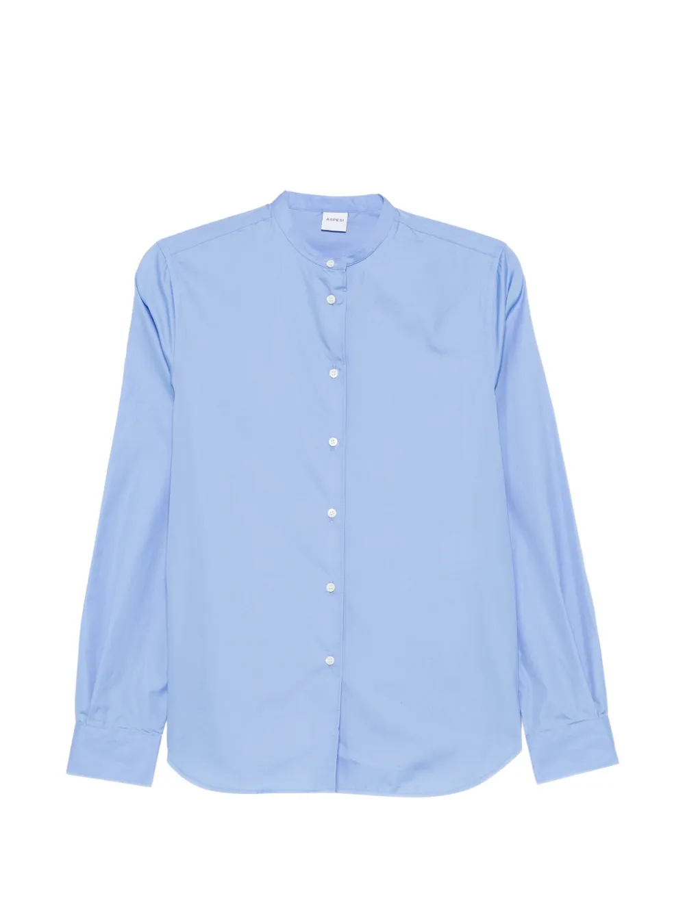 ASPESI band-collar button-up shirt - Blu