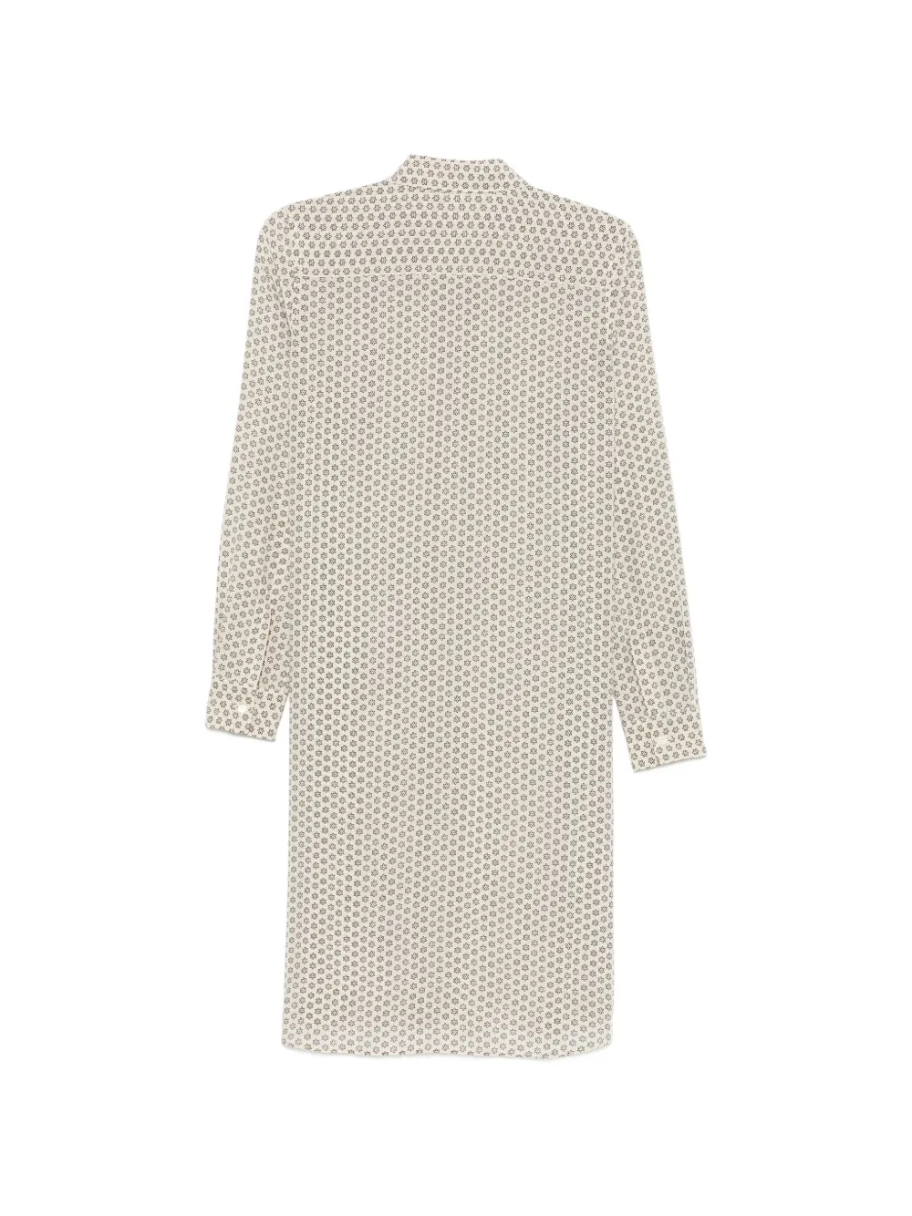 ASPESI Mini-blousejurk met bloemen-print en lange mouwen Beige