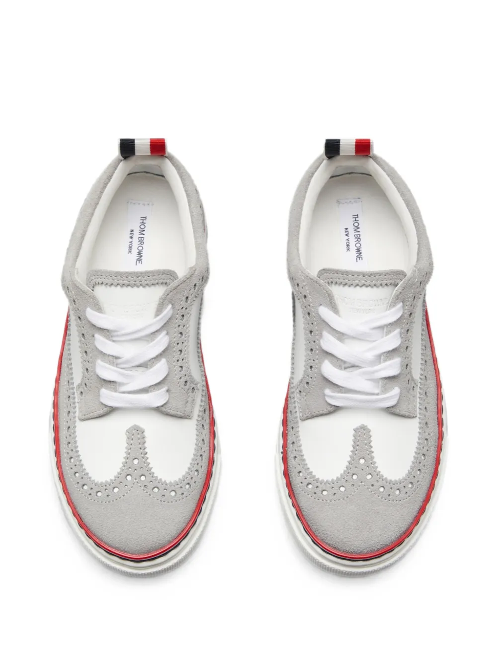 Thom Browne Kids Longwing suède sneakers Grijs