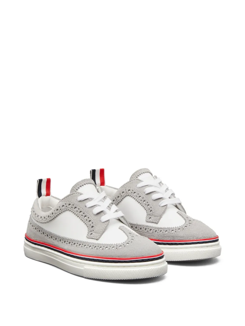 Thom Browne Kids Longwing Sneakers aus Wildleder - Grau