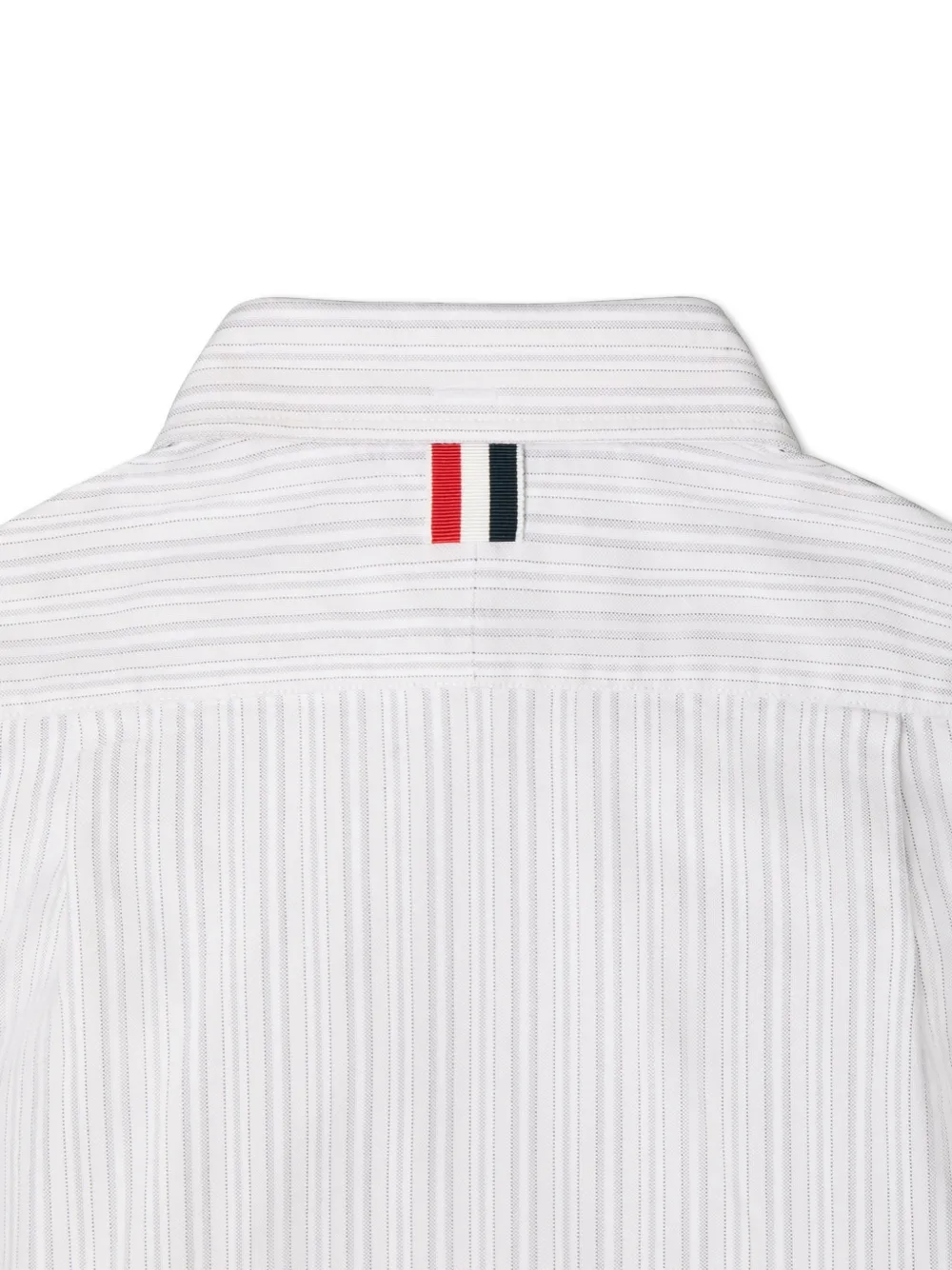 Thom Browne Kids Gestreept Oxford shirt Wit