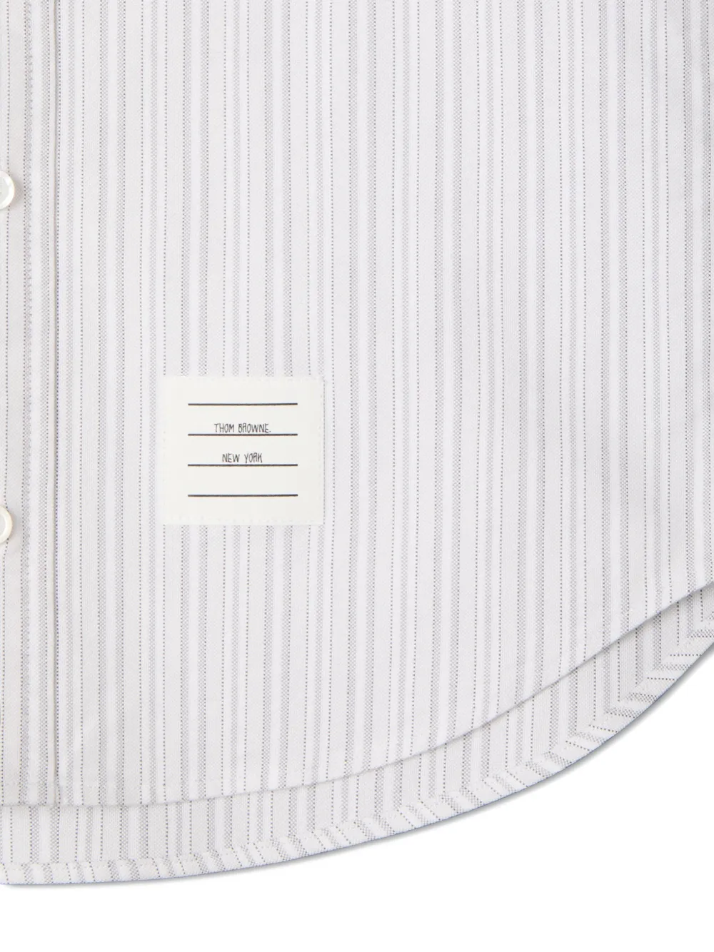 Thom Browne Kids Gestreept Oxford shirt Wit
