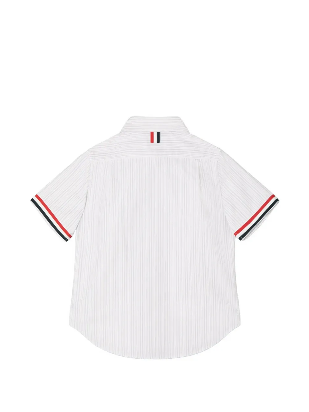 Thom Browne Kids Gestreept Oxford shirt Wit