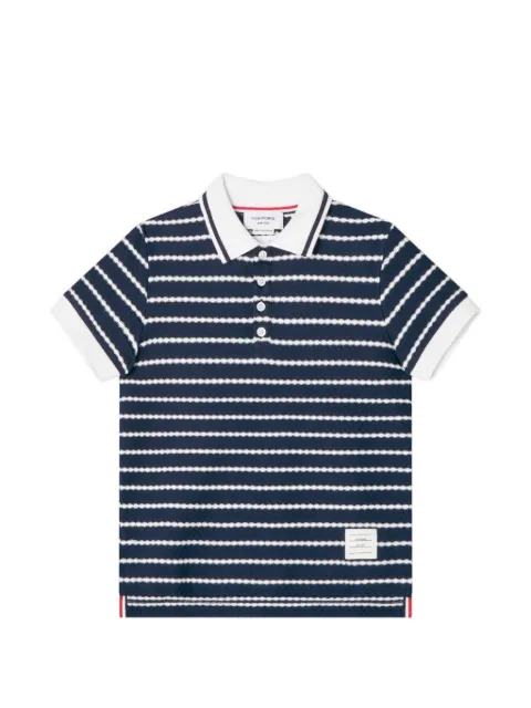Thom Browne Kids ストライプ ポロシャツ