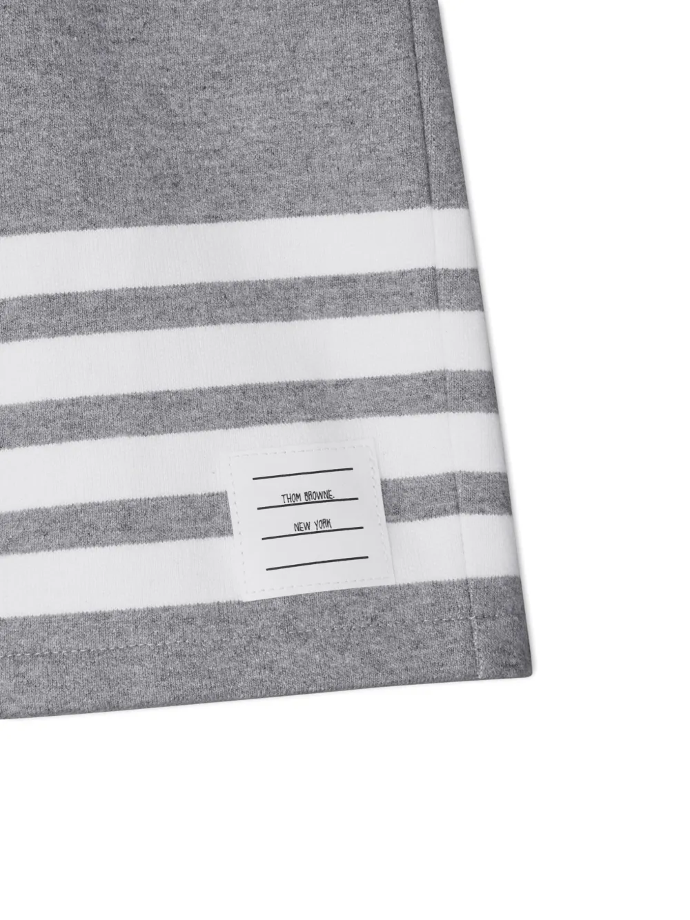 Thom Browne Kids 4-Bar loopback shorts Grijs