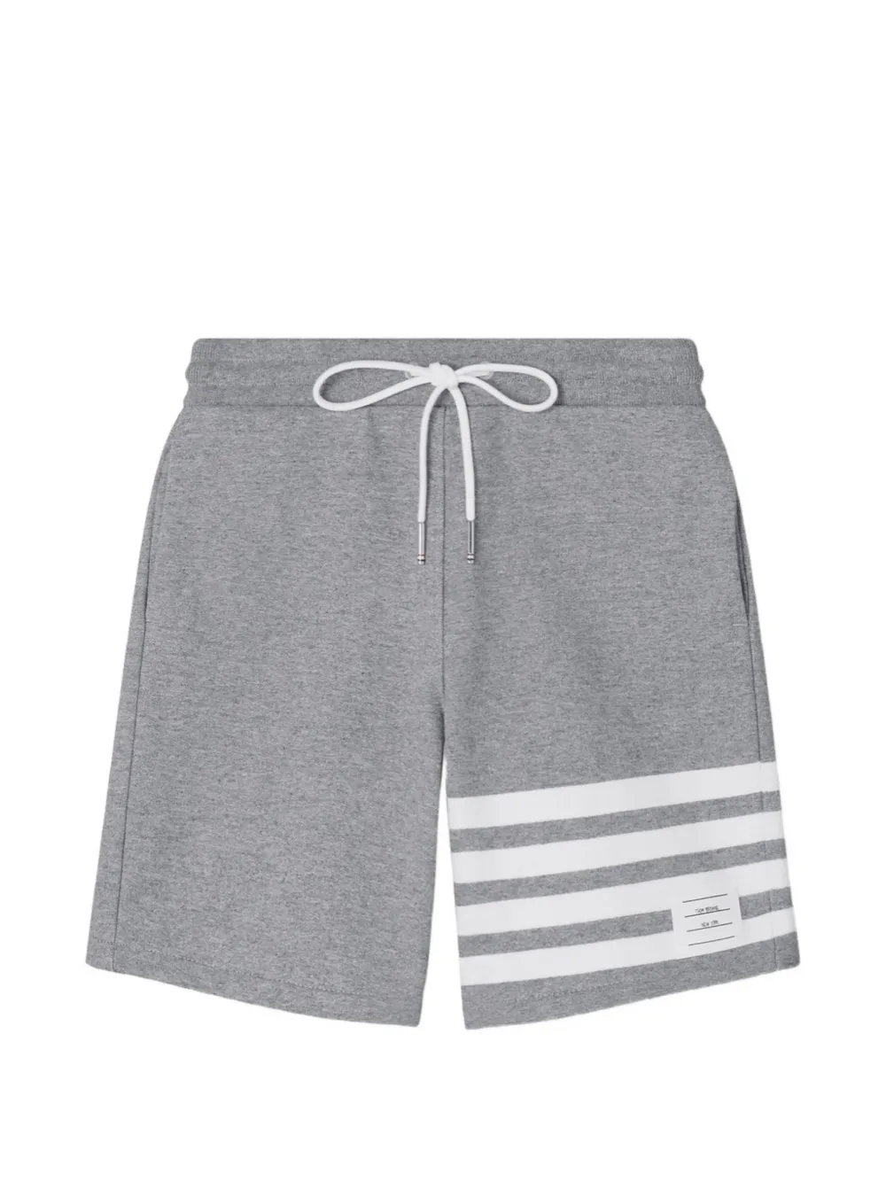Thom Browne Kids Shorts con dettaglio a righe - Grigio