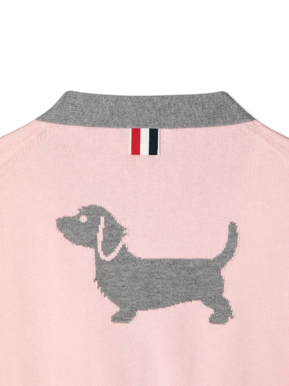 Thom Browne Kids Hector intarsia vest met vier strepen Roze