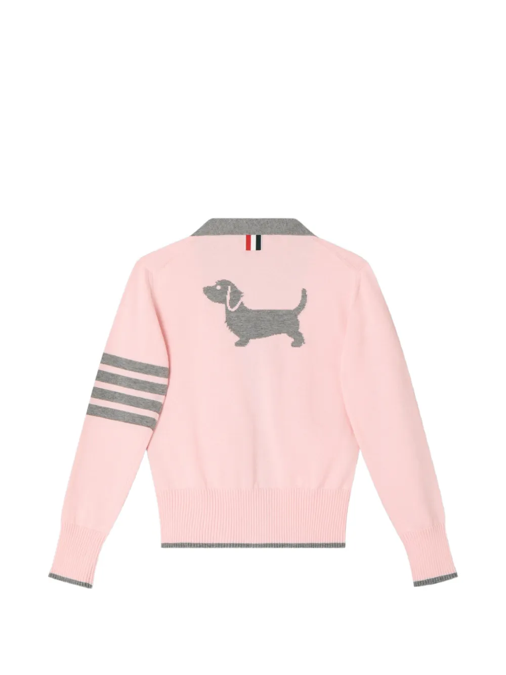 Thom Browne Kids Hector intarsia vest met vier strepen Roze