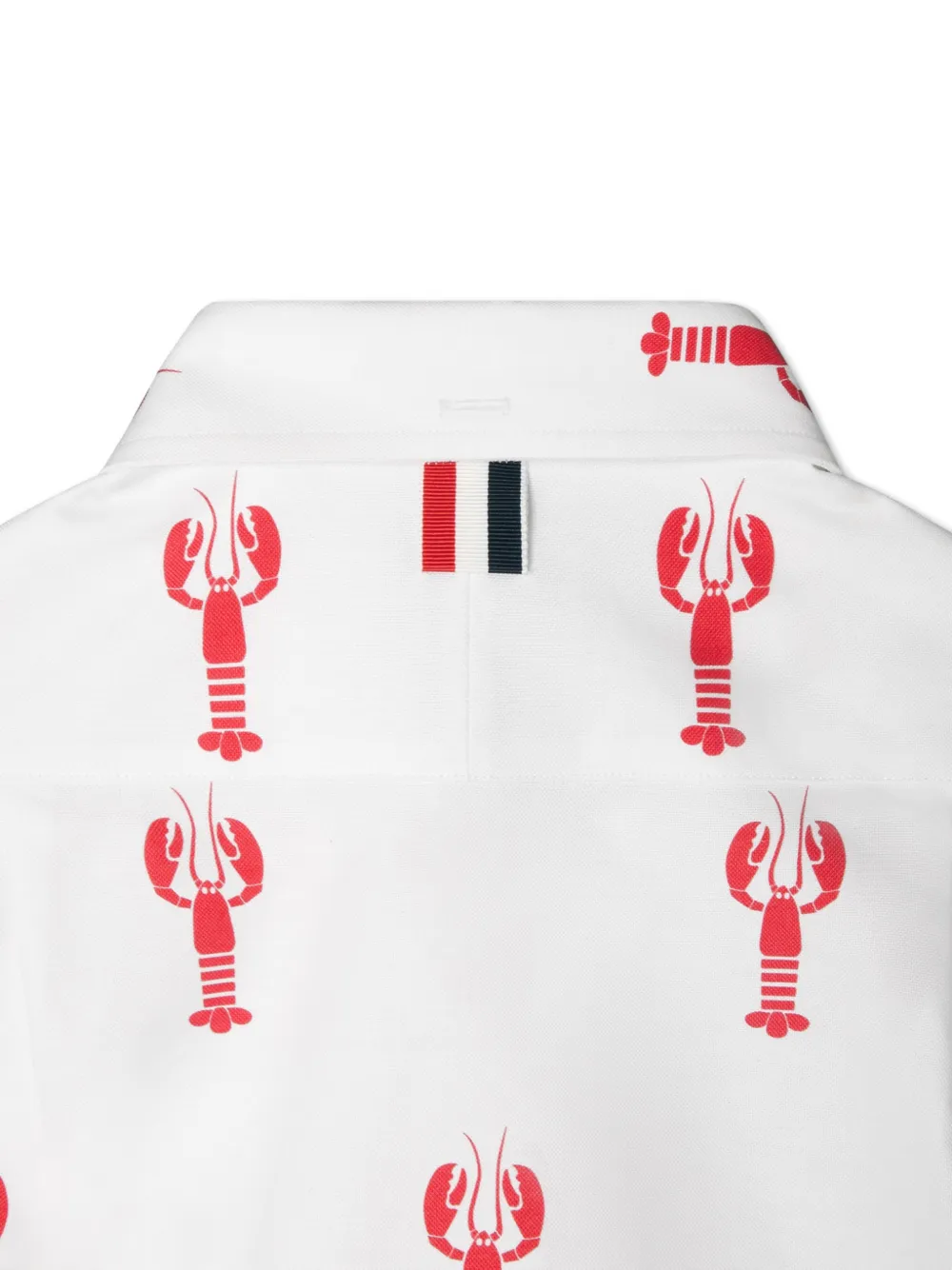 Thom Browne Kids Shirt met kreeftprint en korte mouwen Wit