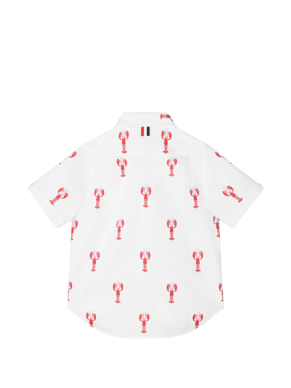 Thom Browne Kids Shirt met kreeftprint en korte mouwen Wit