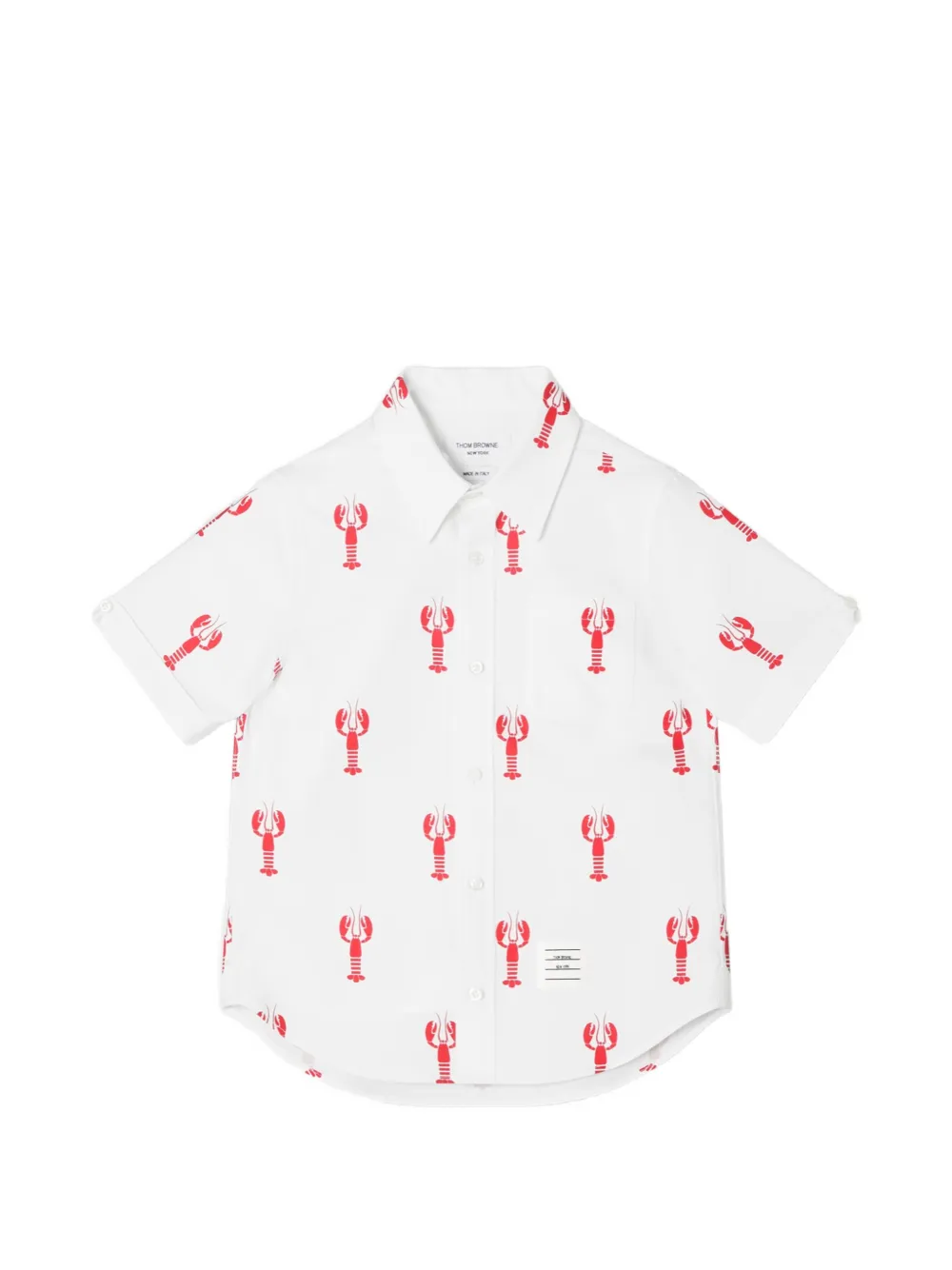 Thom Browne Kids Camicia con stampa - Bianco