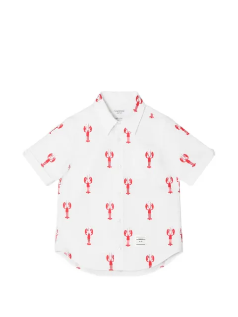 Thom Browne Kids lobster-print short-sleeve shirt