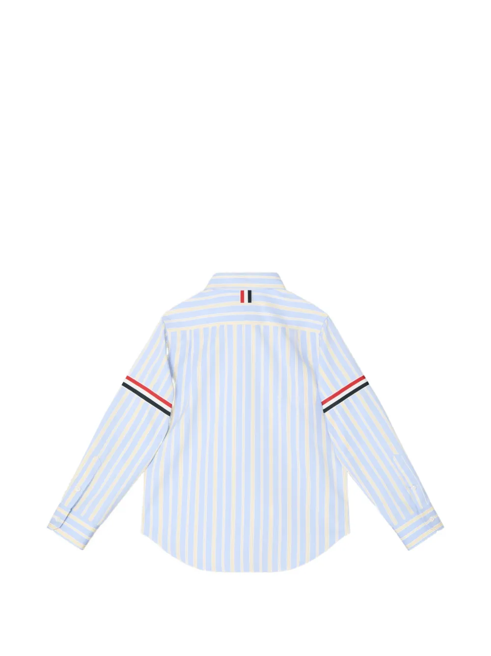 Thom Browne Kids Shirt met RWB-streep en haarstreep Blauw