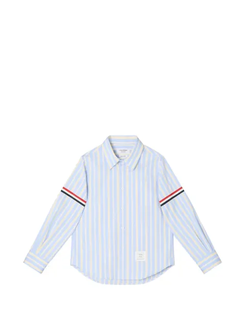 Thom Browne Kids camisa con rayas RWB