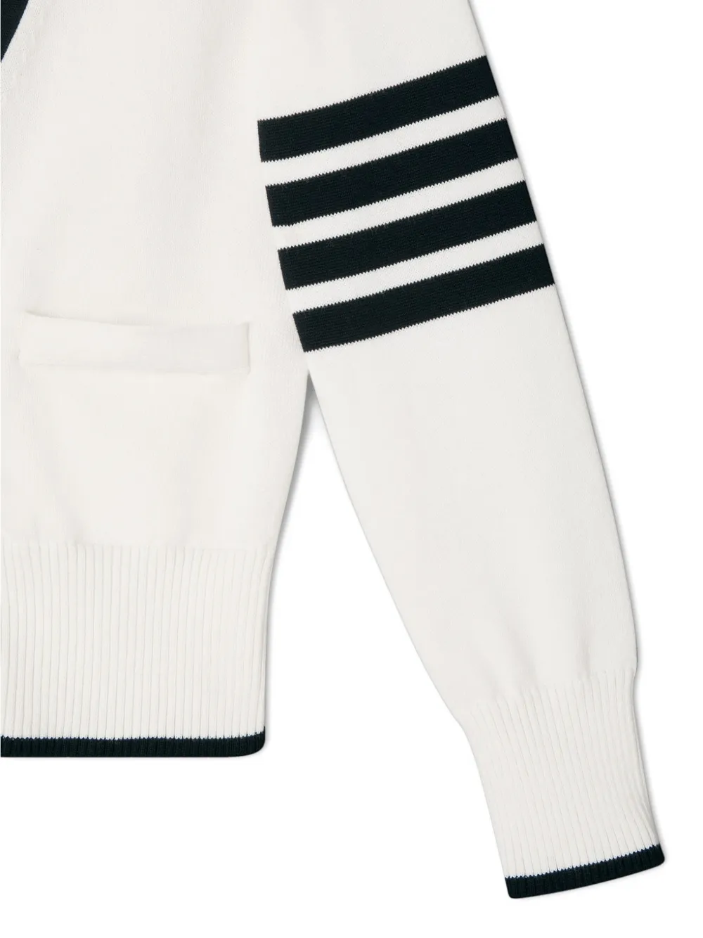Thom Browne Kids Hector intarsia vest met vier strepen Wit