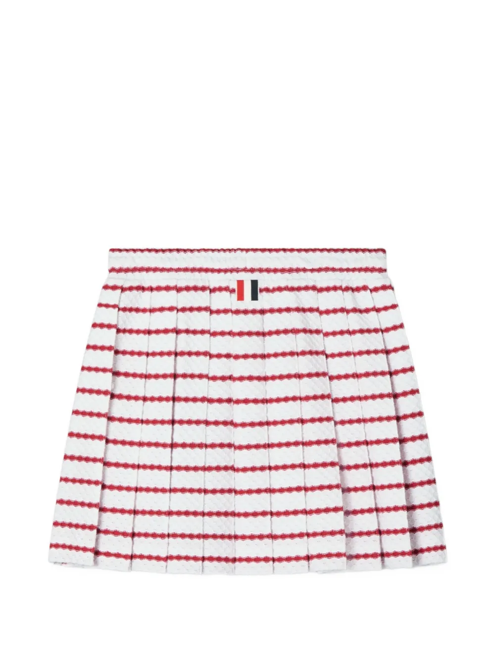 Thom Browne Kids Mini-plooirok met honingraat patroon Wit