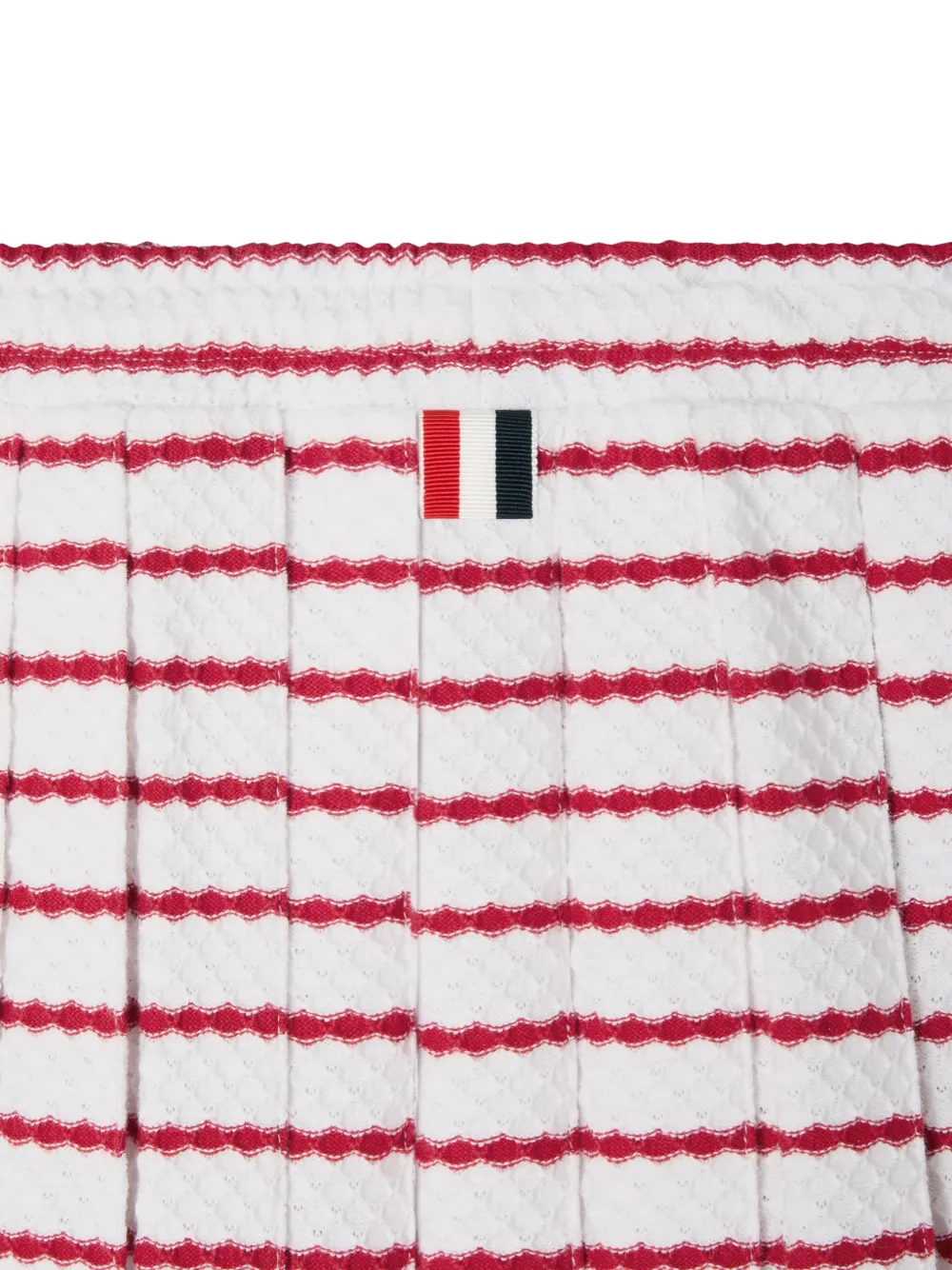 Thom Browne Kids Mini-plooirok met honingraat patroon Wit
