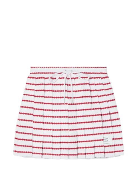 Thom Browne Kids falda corta con diseño plisado