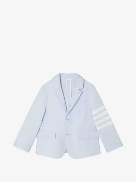 Thom Browne Kids 4-Bar oxford jacket