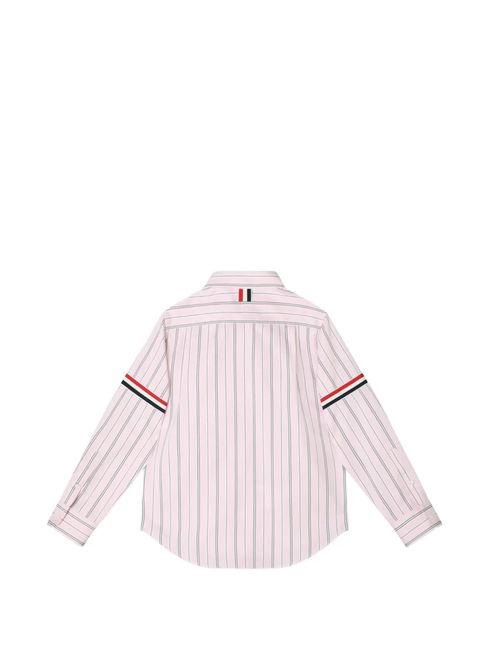 Thom Browne Kids Popeline shirt met haarstreep Roze