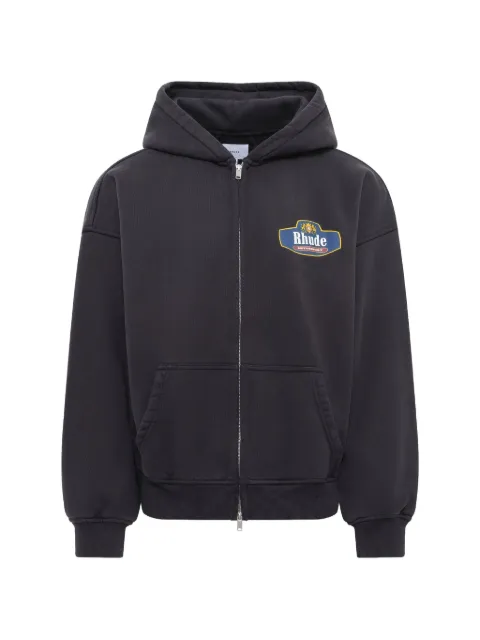 RHUDE Racing Crest zip-up hoodie