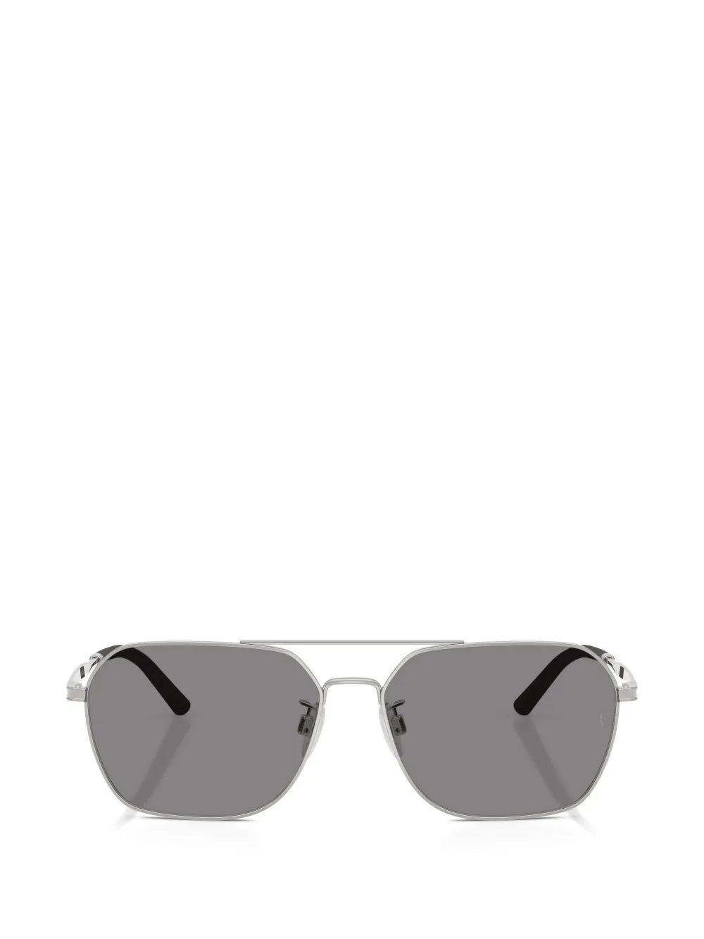 Oliver Peoples R-17 double-bridge geometric-frame sunglasses - Argento