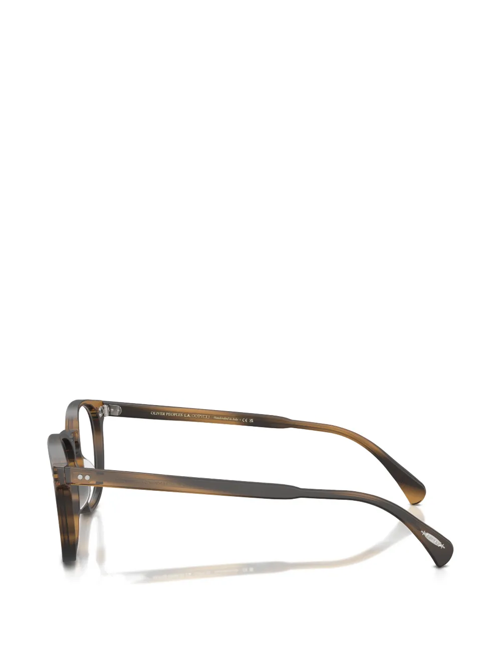 Oliver Peoples Finley Esq. zonnebril met rond montuur Bruin