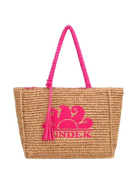 Sundek logo-embroidered tassel-detail tote bag