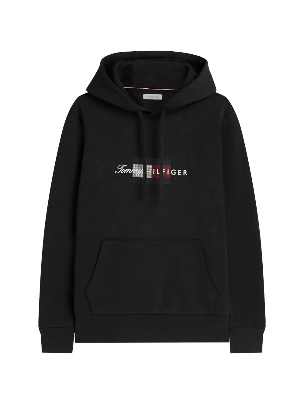 Tommy Hilfiger logo-print drawstring hoodie - Nero