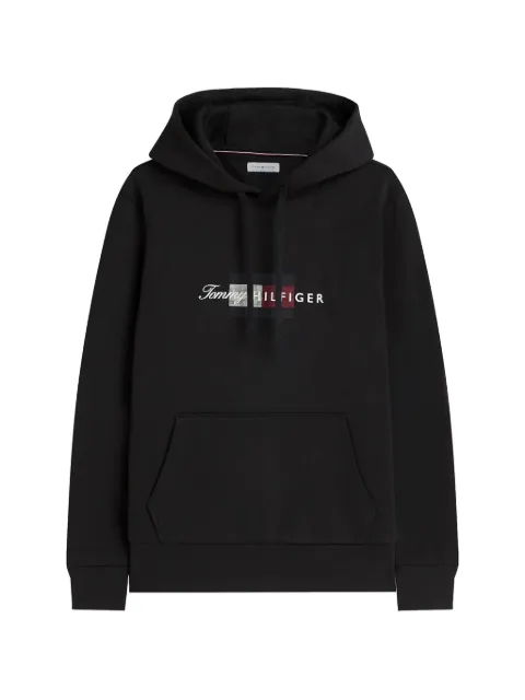 Tommy Hilfiger logo-print drawstring hoodie