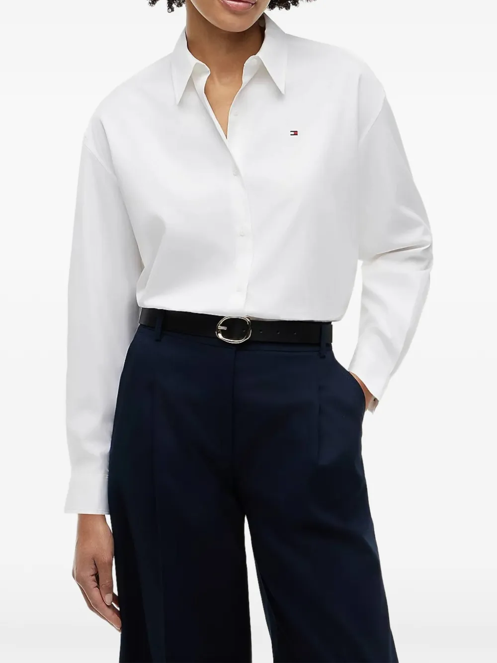 Tommy Hilfiger Overhemd met geborduurd logo Wit