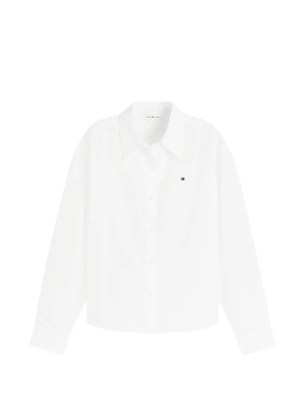 Tommy Hilfiger logo-embroidered shirt - Weiß