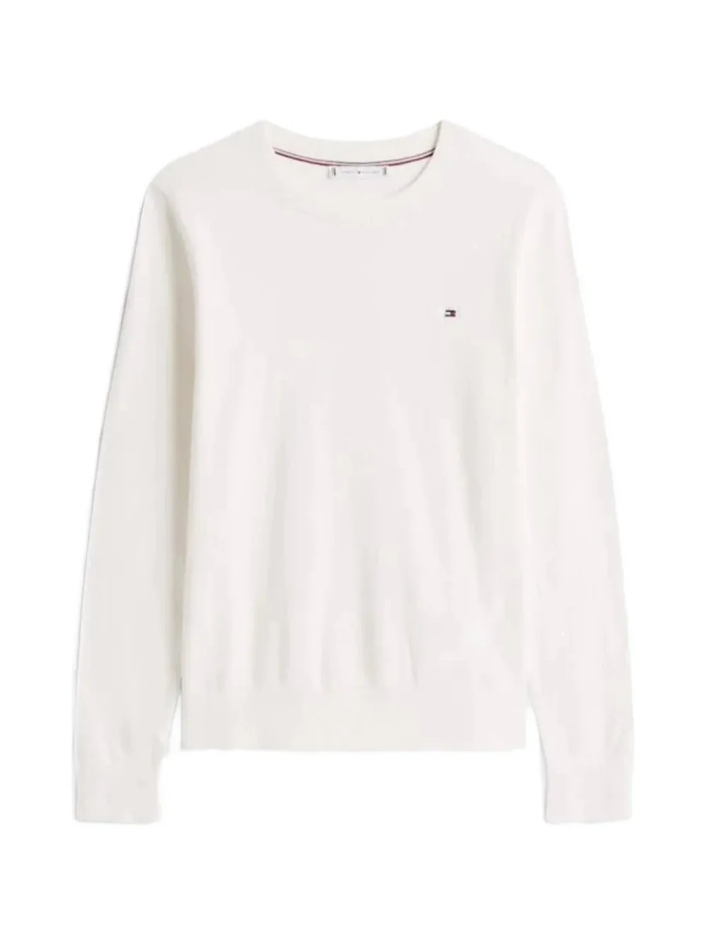 Tommy Hilfiger logo-embroidered crew-neck sweater - Weiß