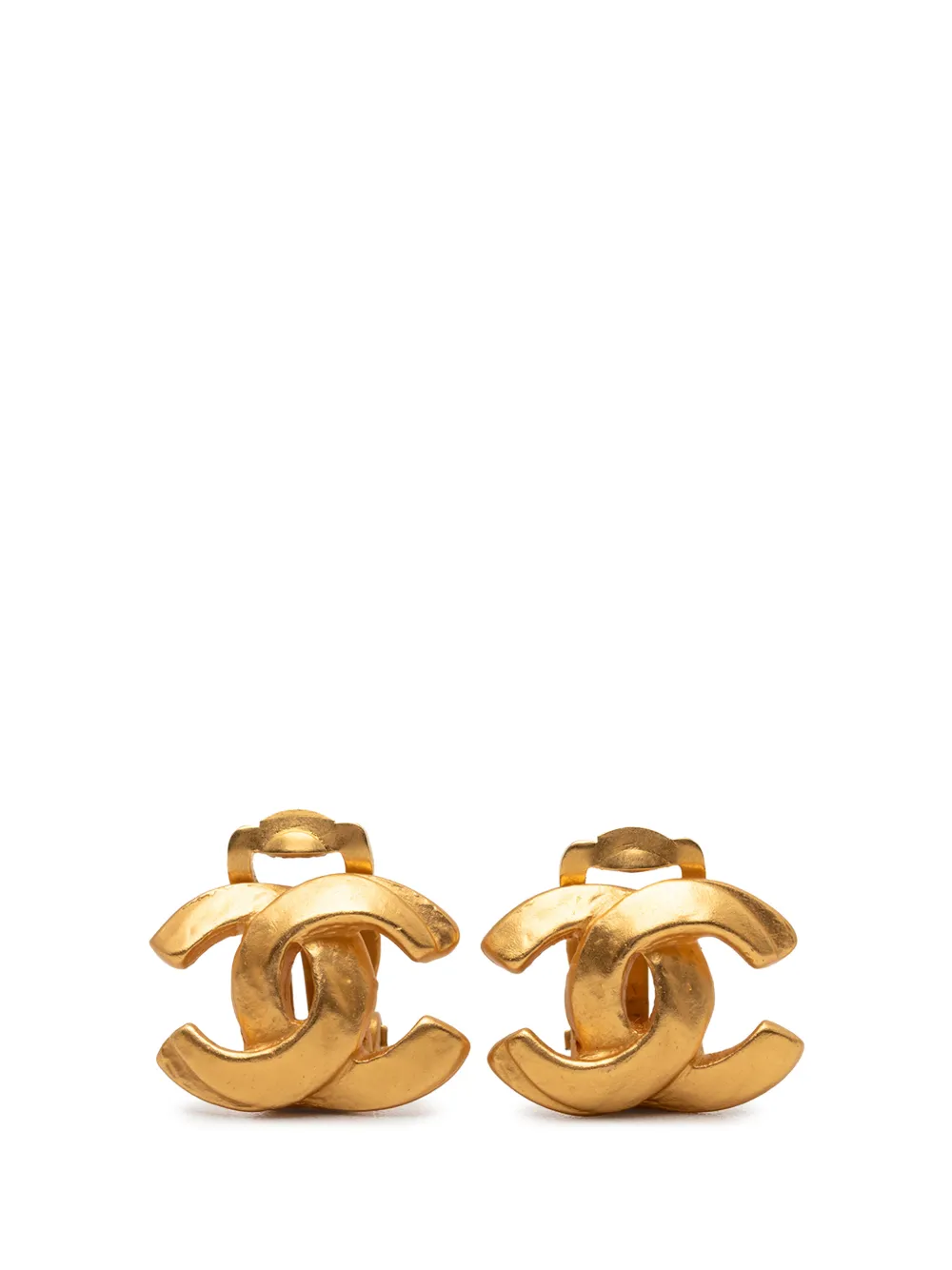 CHANEL Pre-Owned 2000 CC Gold Plated Clip On Earrings costume earrings - Oro
