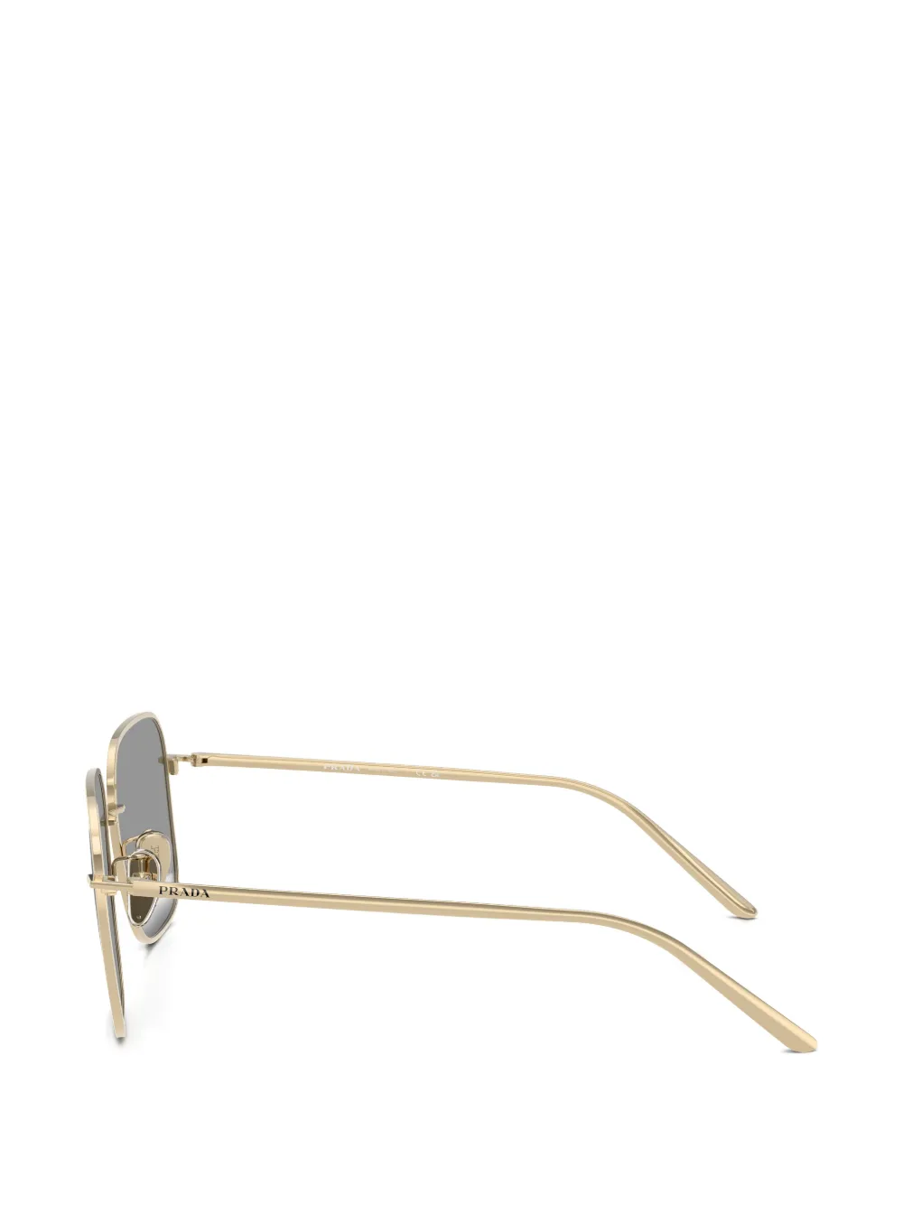 Prada Eyewear Zonnebril met vierkant montuur Goud