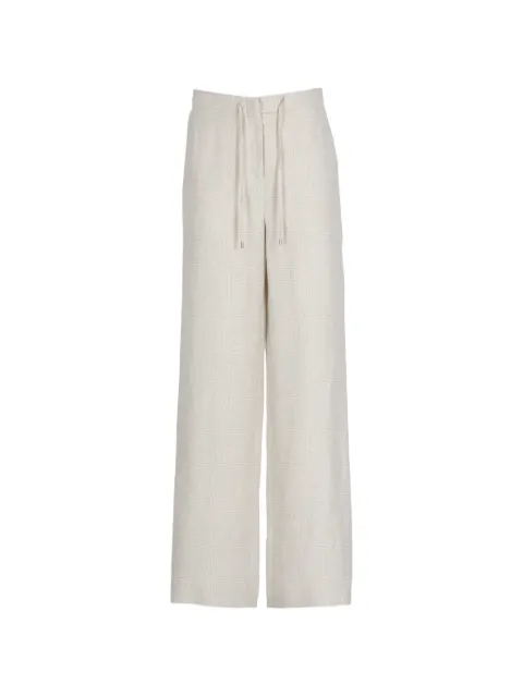 Lardini pantalones rectos de lino