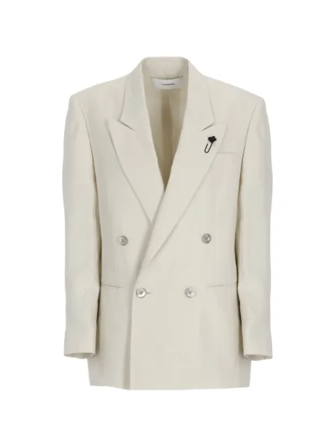 Lardini linen double-breasted blazer