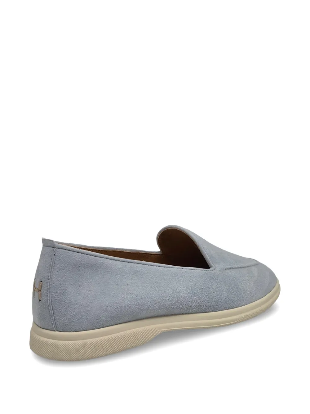 Henderson Baracco Eva suede slip-on loafers Blauw