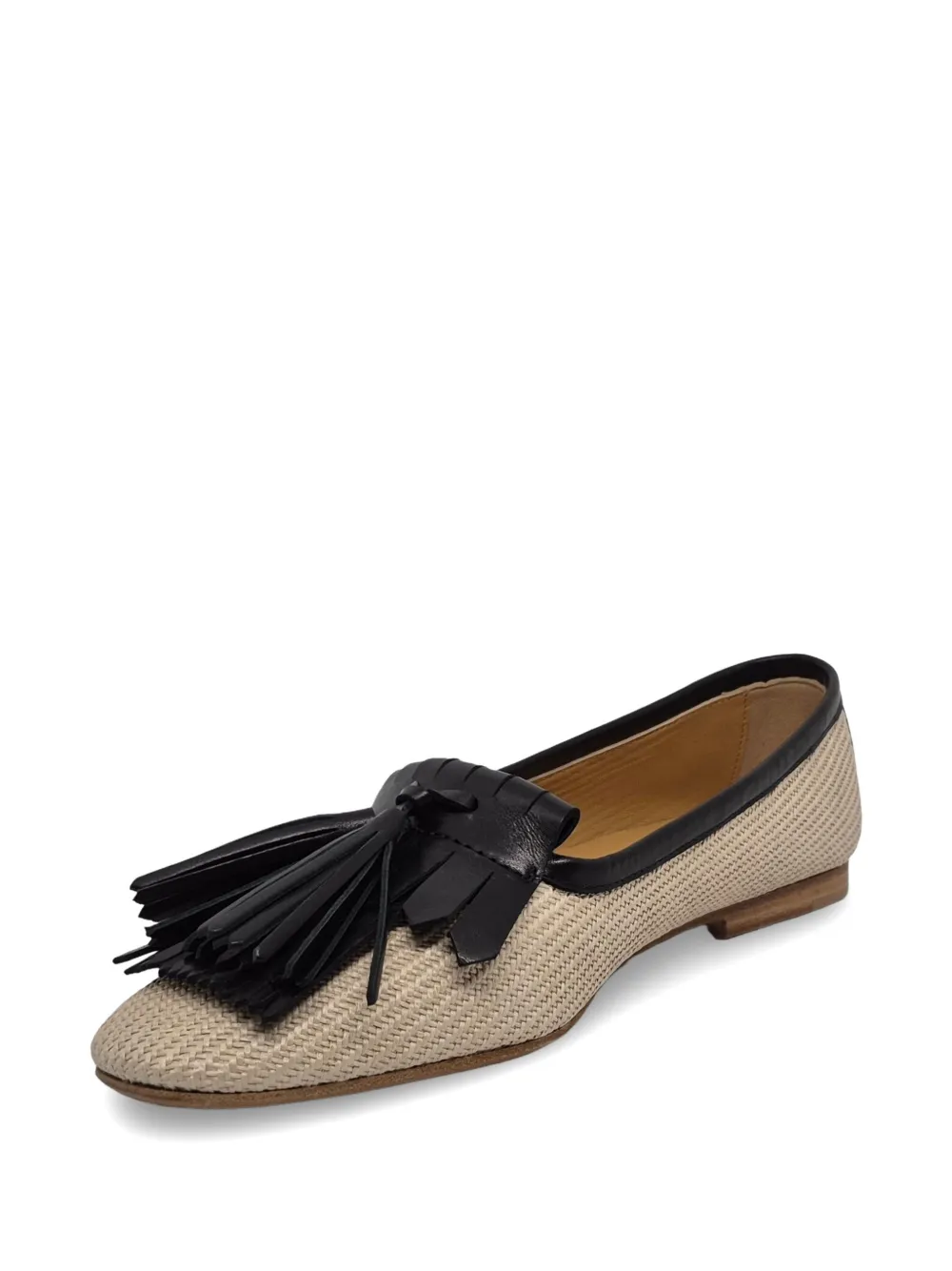Henderson Baracco Soleil tassel fringe loafers Beige