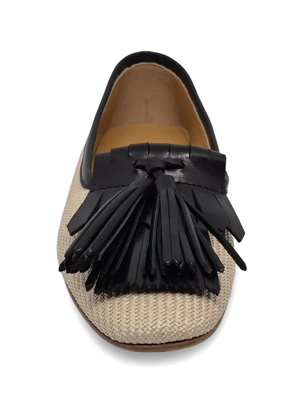 Henderson Baracco Soleil tassel fringe loafers Beige