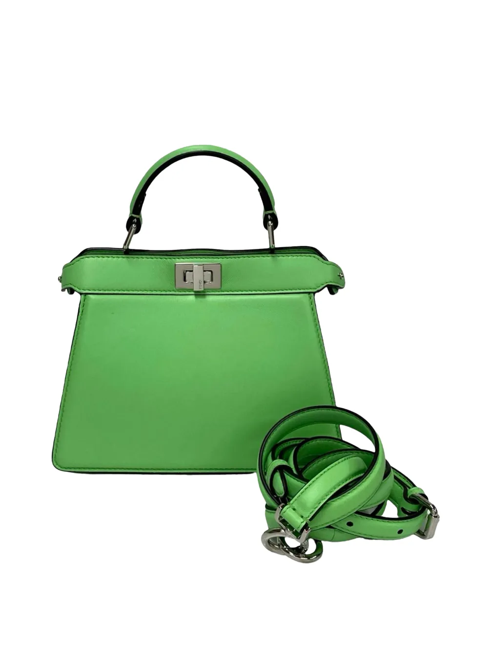 Fendi Pre-Owned 2010-2025 Petite Leather Peekaboo ISeeU satchel - Green