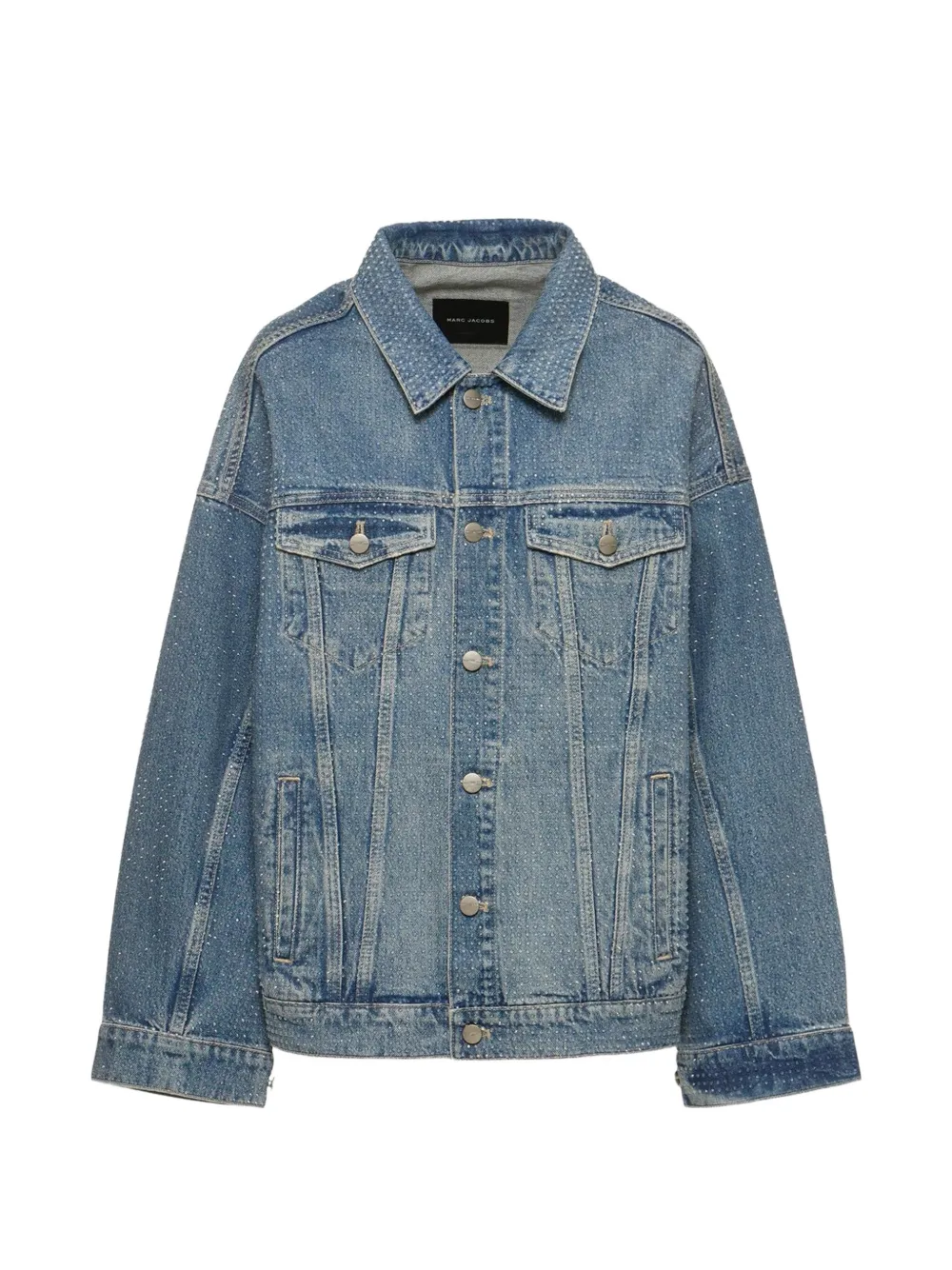 Marc Jacobs Jeansjacke mit Strassverzierung - Blau