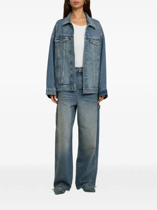 Marc Jacobs ラインストーン デニムジャケット | ブルー | FARFETCH JP