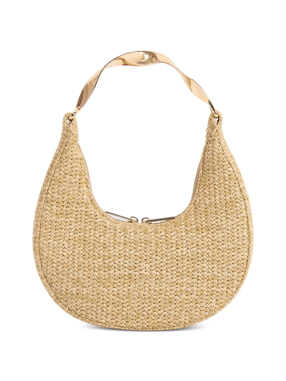 Manière De Voir Sadie raffia crescent bag naturel Beige